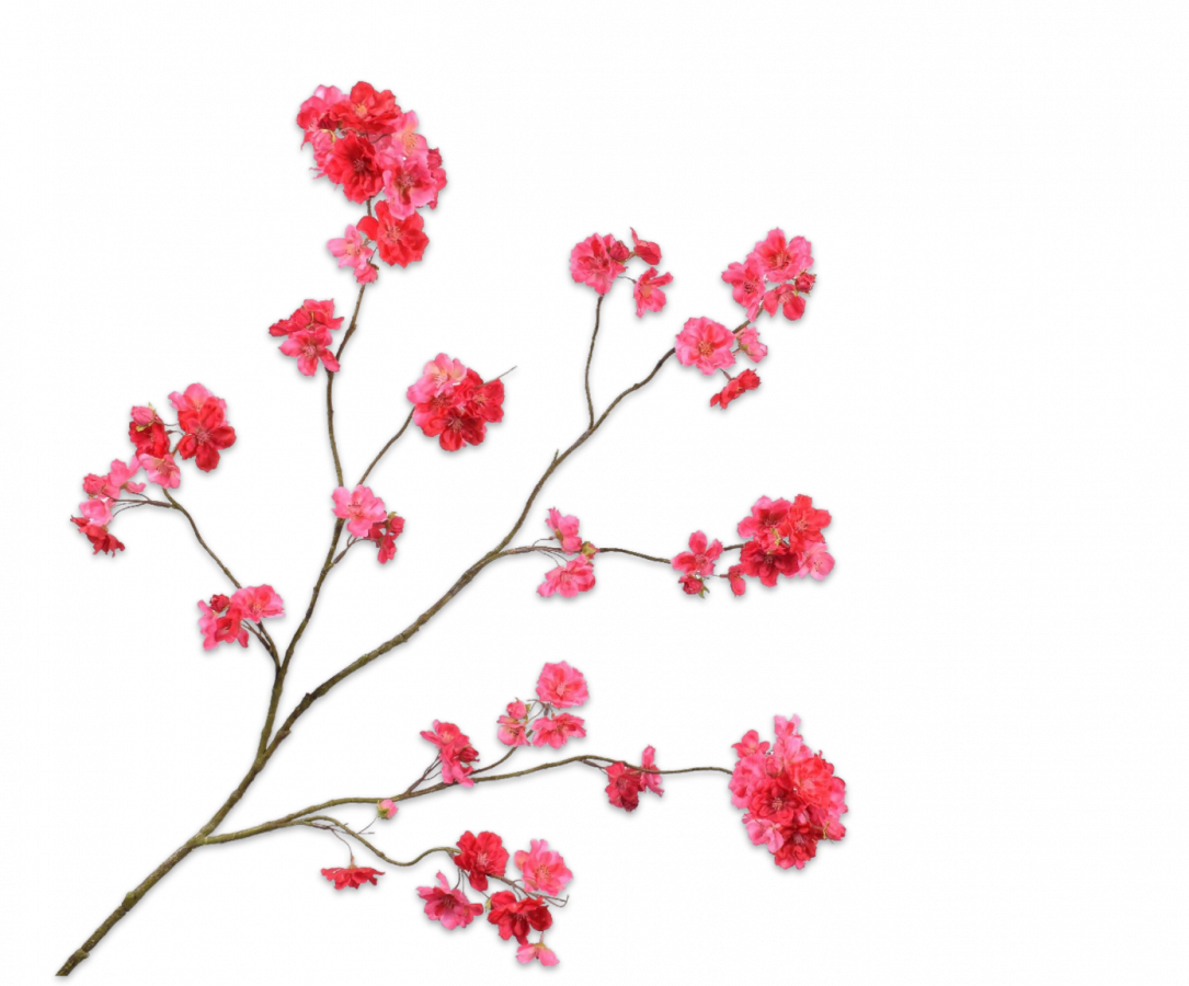 Bloesem fuchsia roze 127 cm Silk-ka