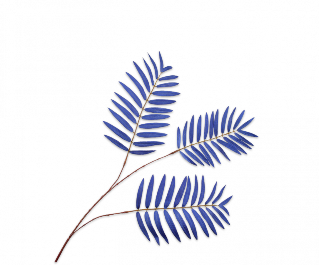 Varen blad tak blauw 83 cm Silk-ka