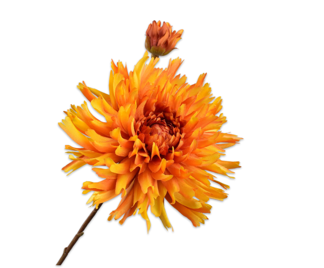 Chrysant tak geel 78 cm Silk-ka