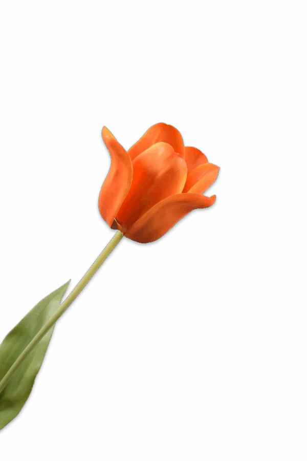 tulp oranje geel 71 cm Silk-ka