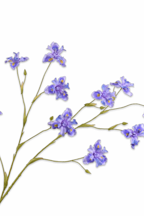 Iris tak lavendel blauw 125 cm Silk-ka