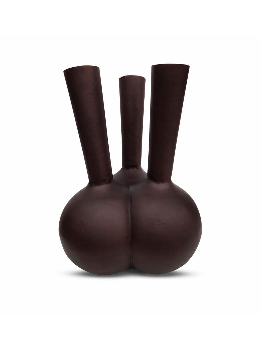 Toetervaas 3 mouth bruin/brons - Afbeelding 2