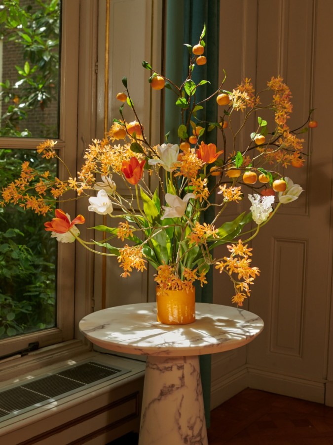 Tulp geel 66 cm Silk-ka - Afbeelding 2