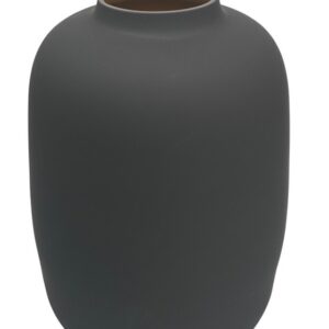 Glazen vaas mat zwart L – H45