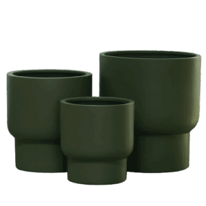 Rosa bloempot groen M - H50