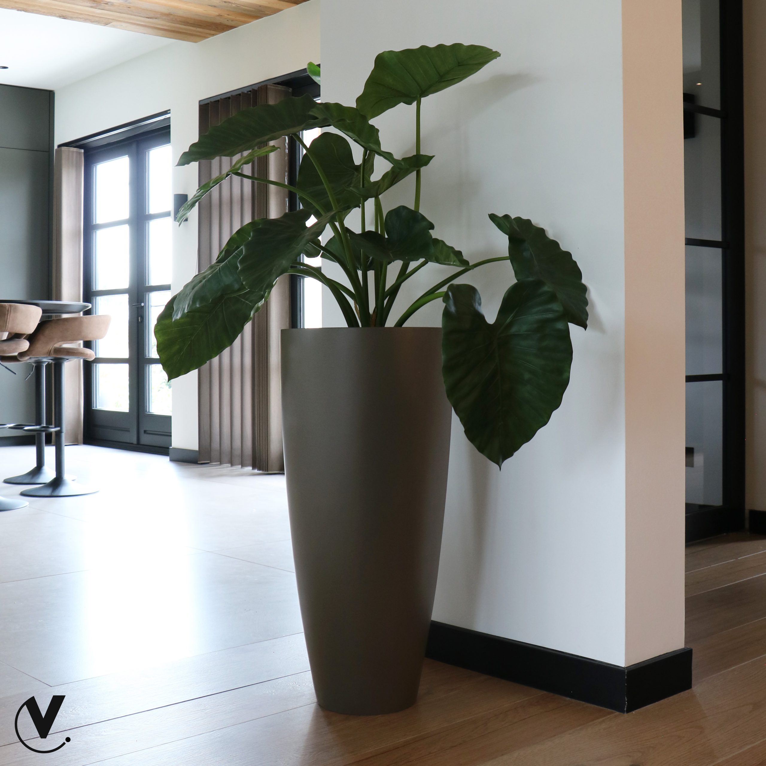 Kenny bloempot taupe hoogte 100 cm VTW - Afbeelding 2