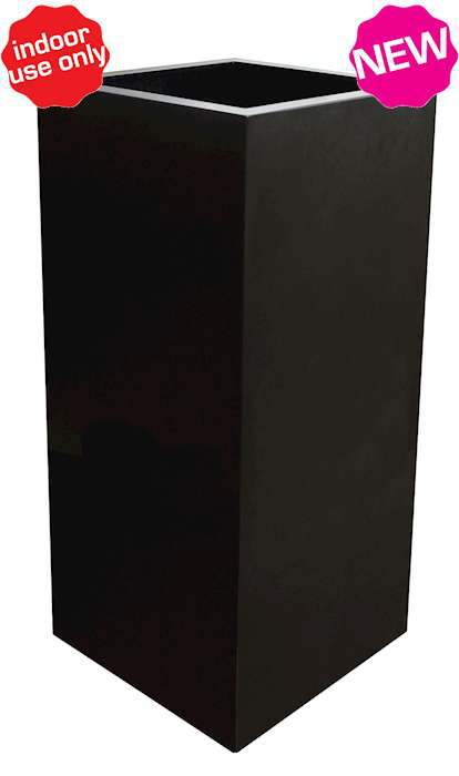 Zwarte zuil / plantenbak 80 cm Mont Blanc