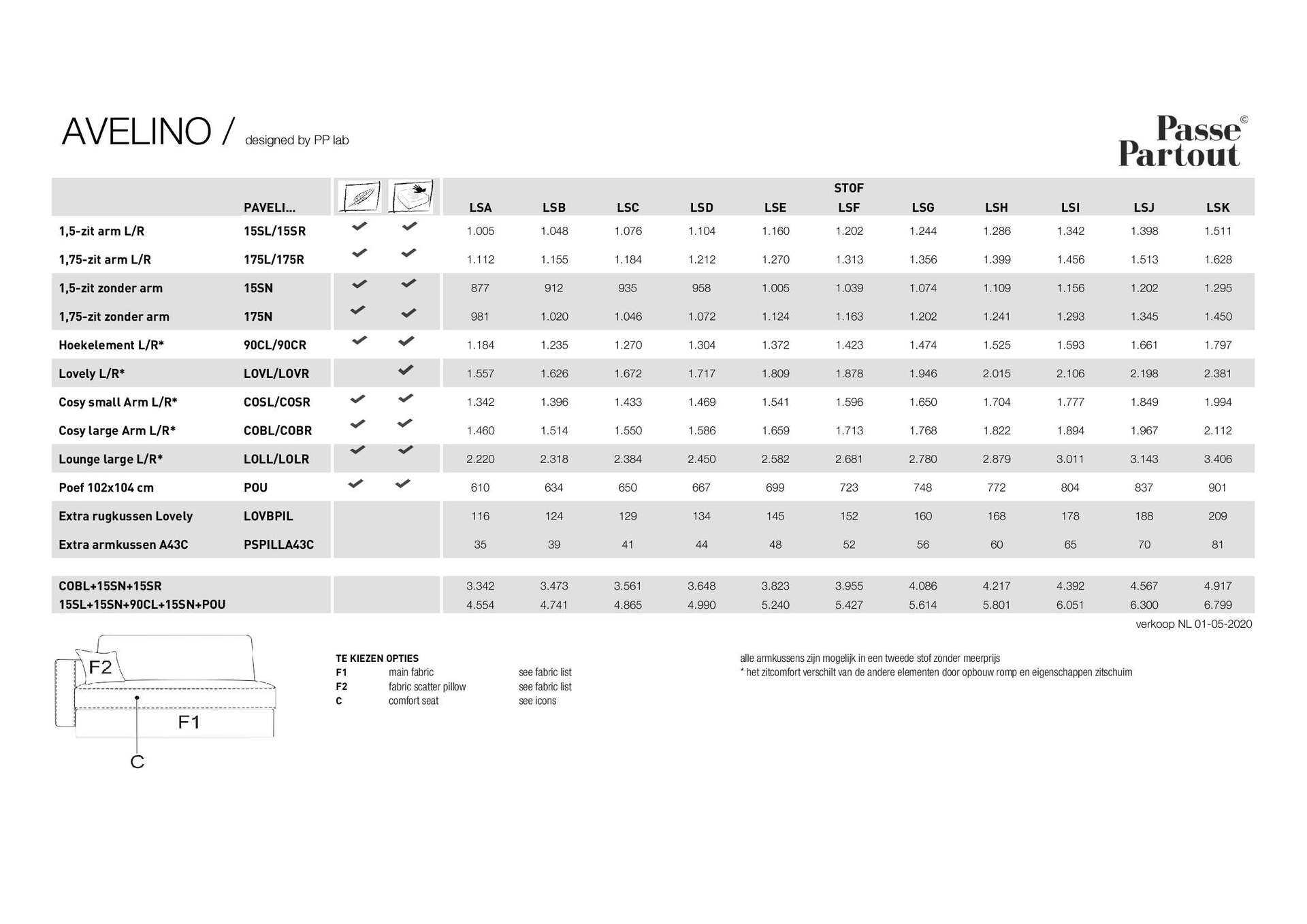 Loungebank hoekbank Avelino - Afbeelding 14