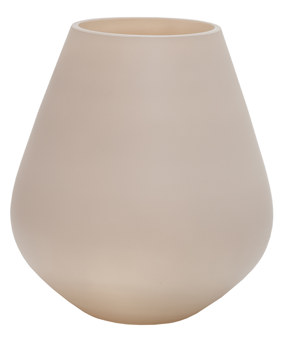 Glazen vaas waxinelicht beige Tasman – H20