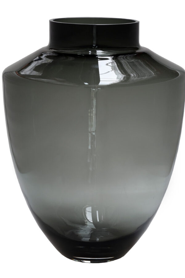 Glazen vaas Tegela grijs - medium - H36 cm