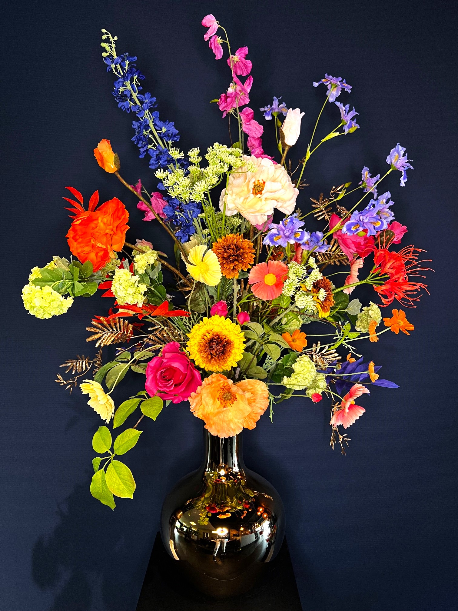 Zijdeboeket bloemen Lynn groot