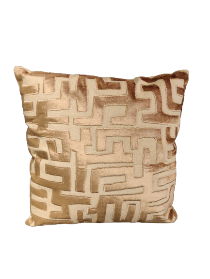 Kussen zand/goud- 50x50 cm