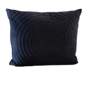 Kussen mat velvet zwart patroon - 60x50 cm