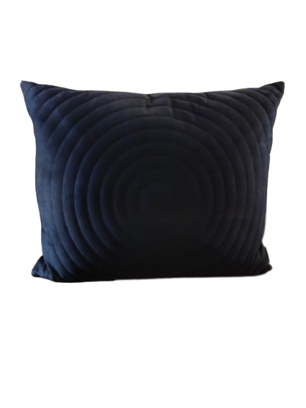 Kussen mat velvet zwart patroon - 60x50 cm