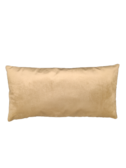 Maatwerk kussen velvet beige/goud - 65x33 cm