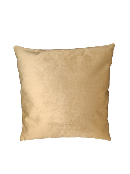 Maatwerk kussen velvet beige/goud - 55x55 cm