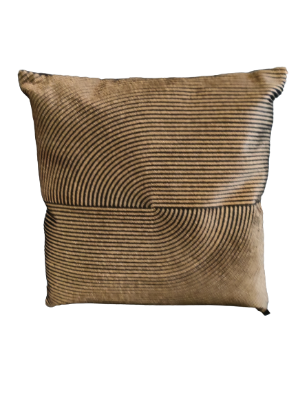 Grafisch kussen zwart/goud - 50x50 cm