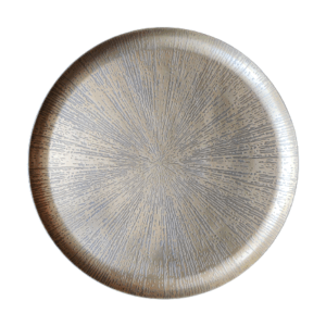 Schaal antiek goud met print - Ø39 cm