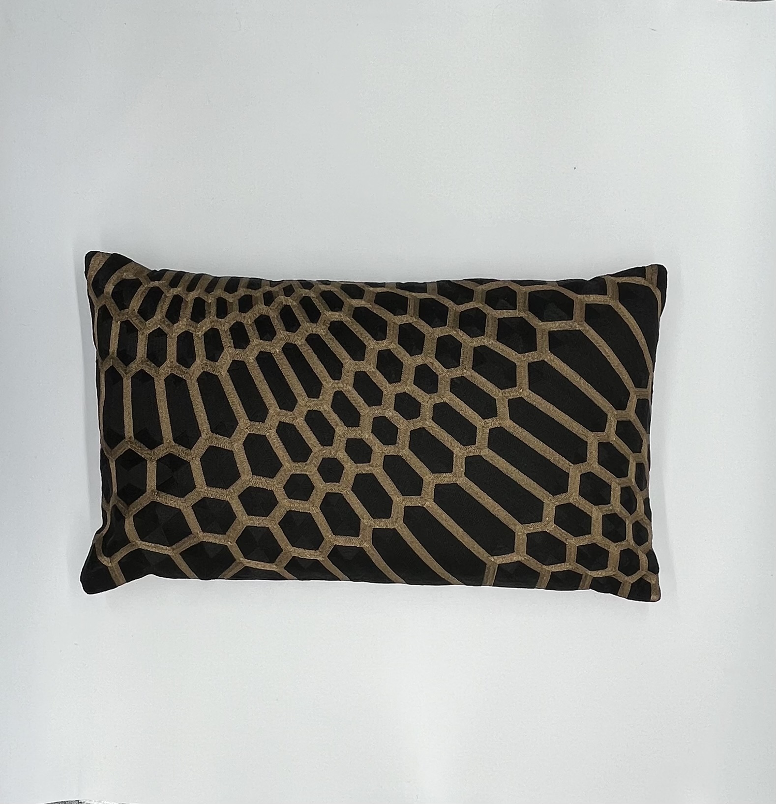Kussen velvet zwart - 58x35 cm - Afbeelding 2
