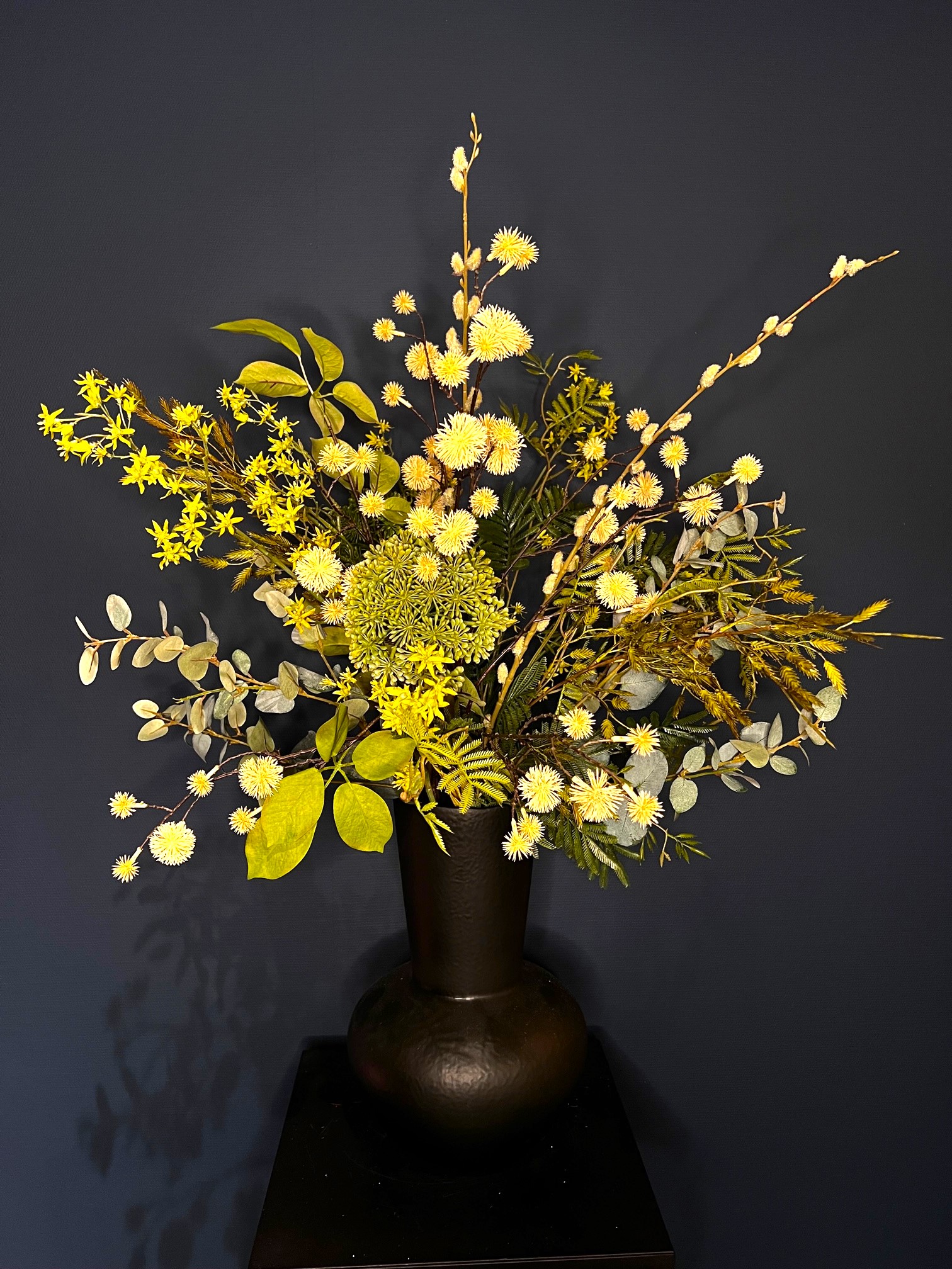 Groen zijdebloemen boeket Odette - Afbeelding 2