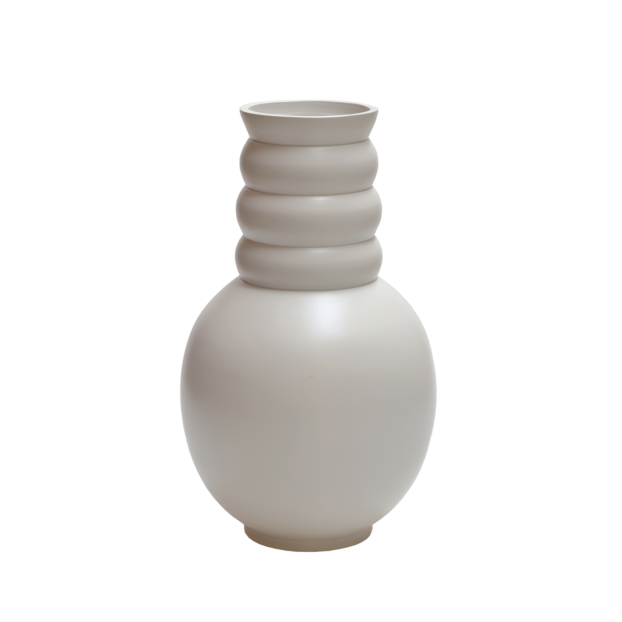 Bolling vaas beige off white H25 cm