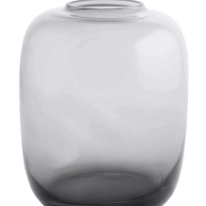 Glazen vaas grijs smoked grey- H24 cm