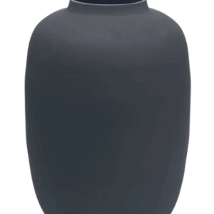 Glazen vaas mat zwart S -H29 cm