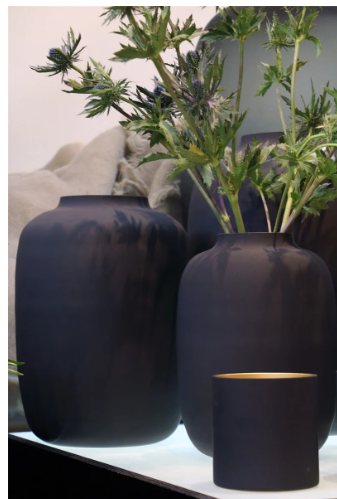 Glazen vaas mat zwart S -H29 cm - Afbeelding 2