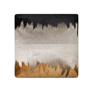 Kussen zilver/zwart/goud velvet 50x50 cm
