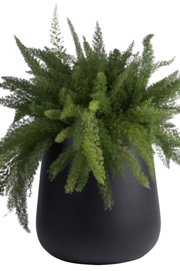 Bloempot Venna mat zwart hoogte 46 cm VTW