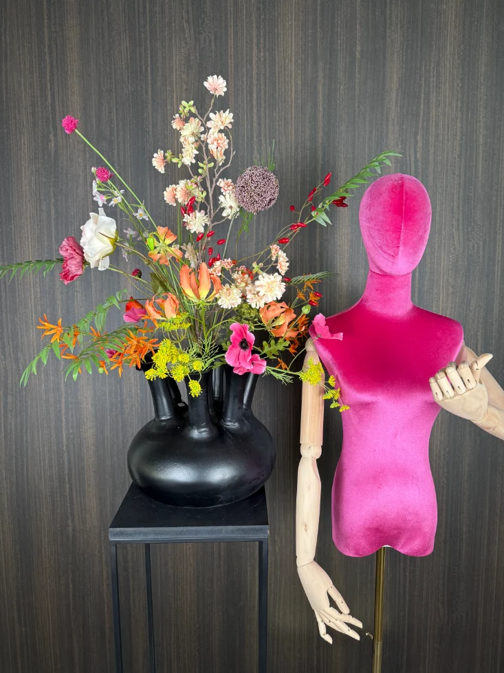 Zijdenbloemen boeket Alix voor in de toetervaas - Afbeelding 2