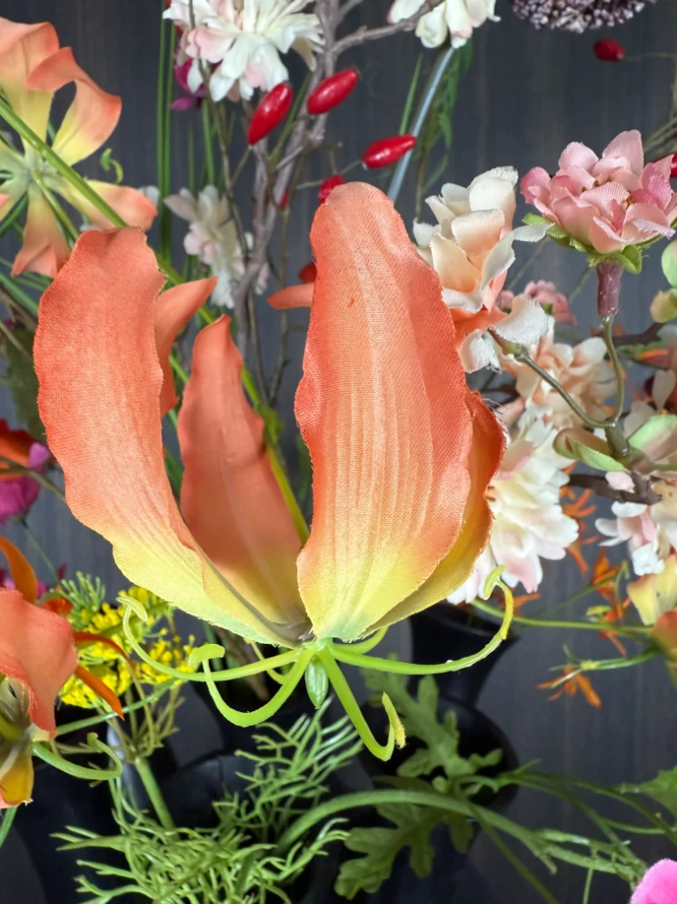 Zijdenbloemen boeket Alix voor in de toetervaas - Afbeelding 5