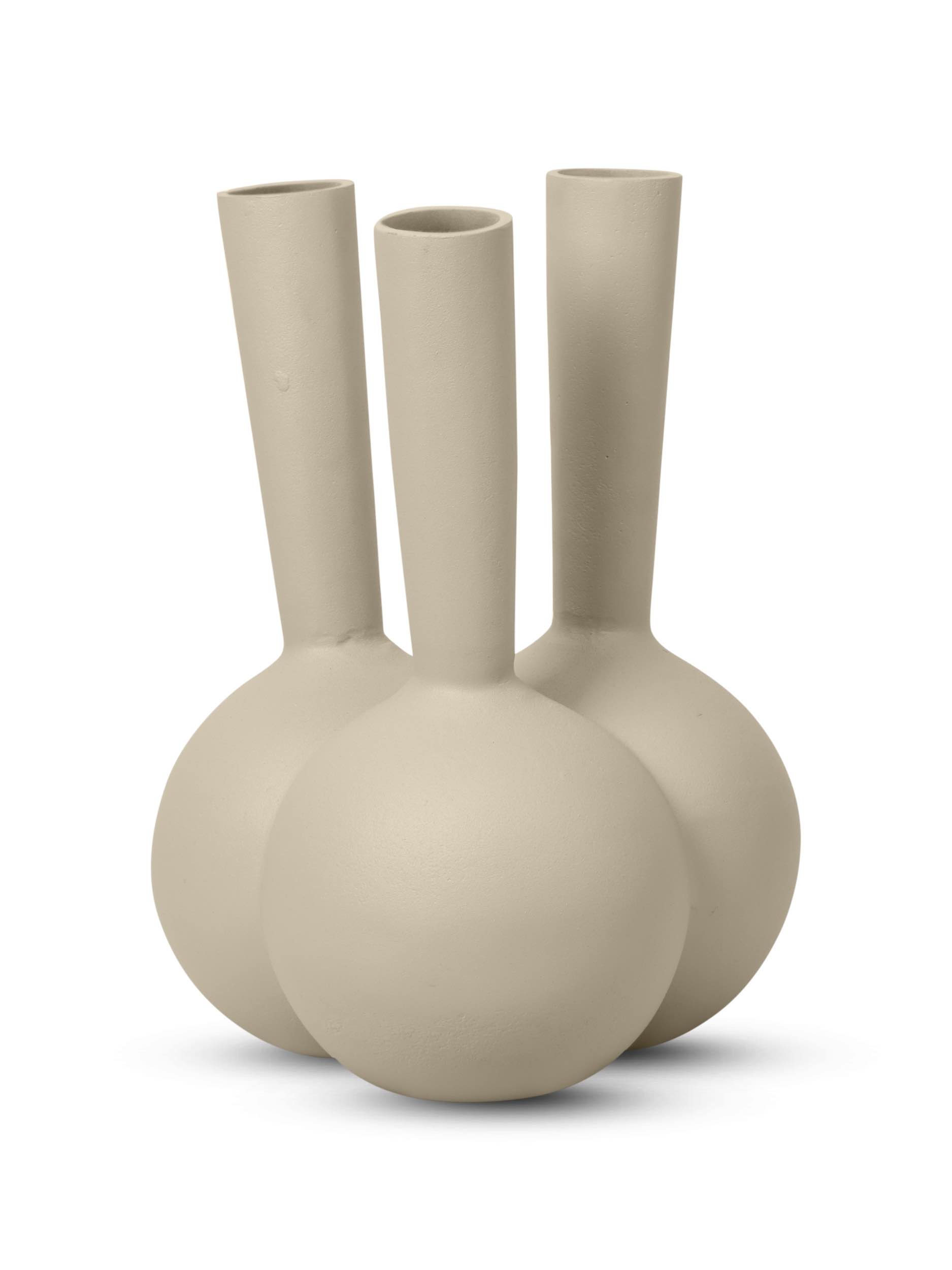 Toetervaas 3 mouth beige sand small