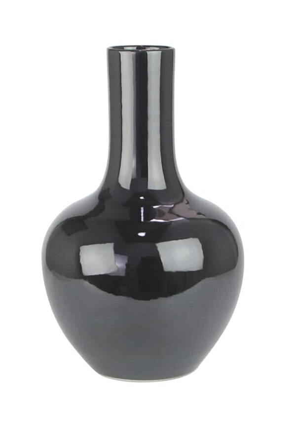 Zwarte body vaas -H35