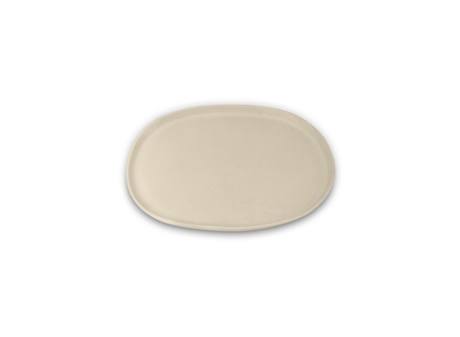 Dienblad ovaal beige small 51x40 cm