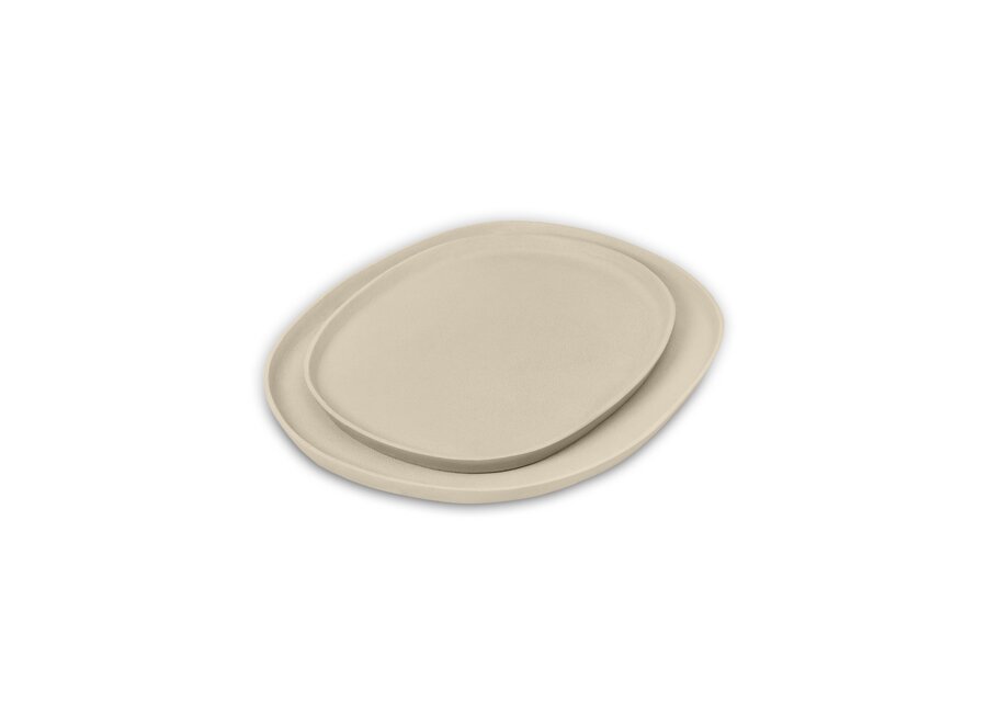 Dienblad ovaal beige small 51x40 cm - Afbeelding 3