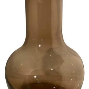 Hoge bruine glazen vaas Siem smoked brown H37