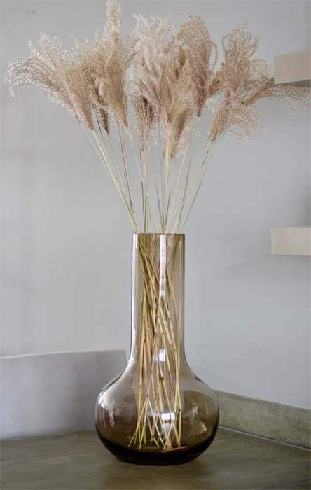 Glazen vaas grijs smoked grey H29 - Afbeelding 6