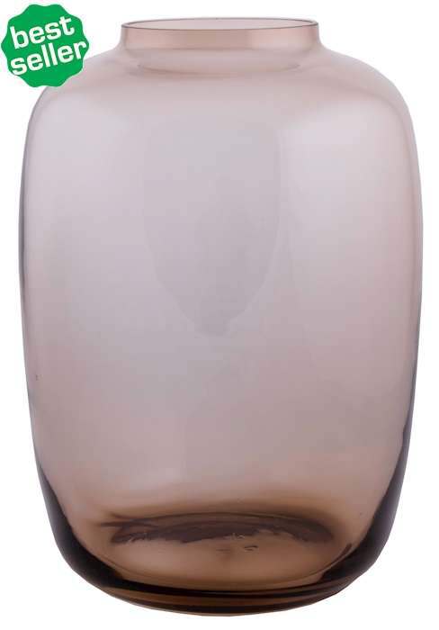 Glazen vaas grijs smoked grey H29 - Afbeelding 7