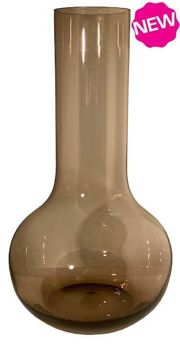 Glazen vaas grijs smoked grey H29 - Afbeelding 8