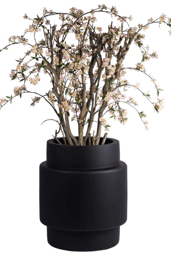 Bloempot Byland mat zwart hoogte 50 VTW