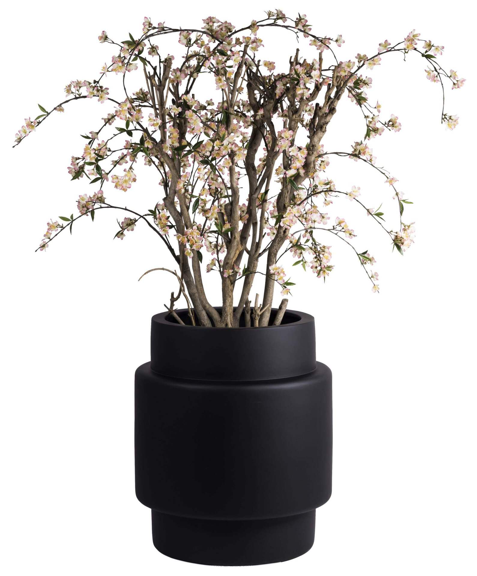 Bloempot Byland mat zwart hoogte 50 VTW