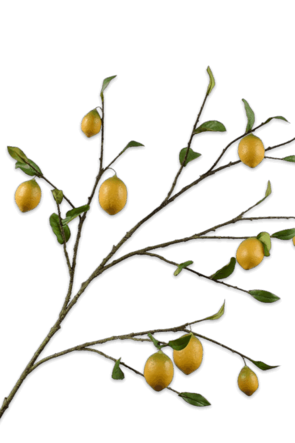 Citroentak citroen geel 124 cm kunst citroen tak Silk-ka