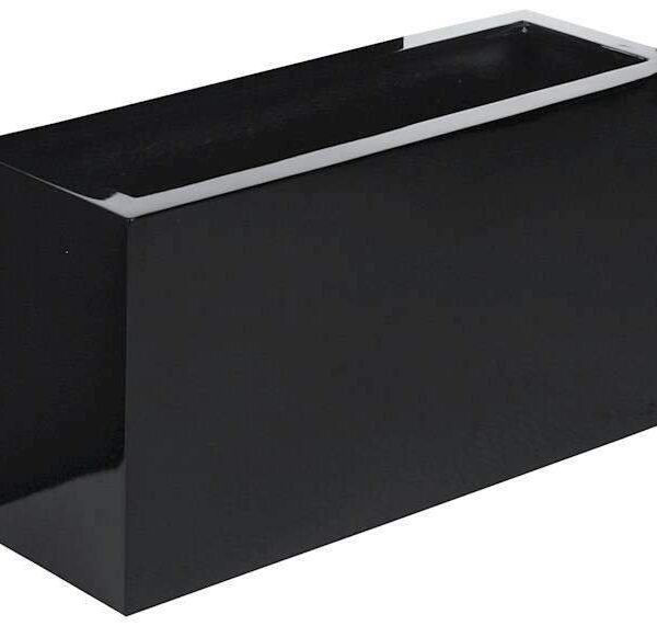 Plantenbak Dimini hoogglans zwart breedte 80 cm VTW