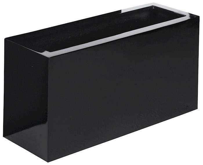 Plantenbak Dimini hoogglans zwart breedte 80 cm VTW