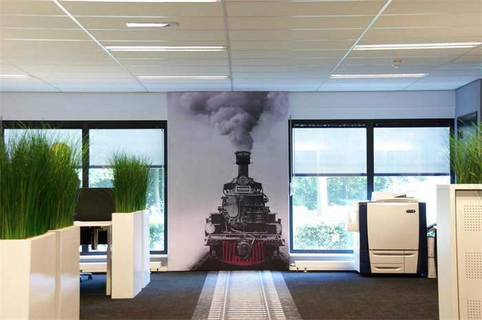 Grote plantenbak / roomdivider Doka hoogglans wit hoogte 92 cm VTW - Afbeelding 2