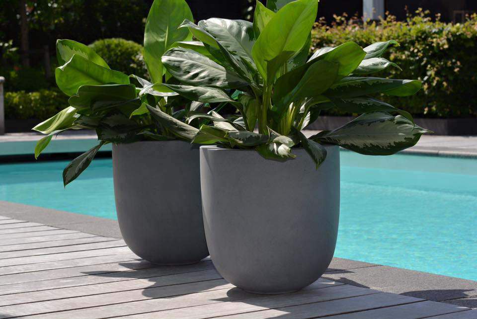 Bloempot Duko beton mat grijs VTW - Afbeelding 3