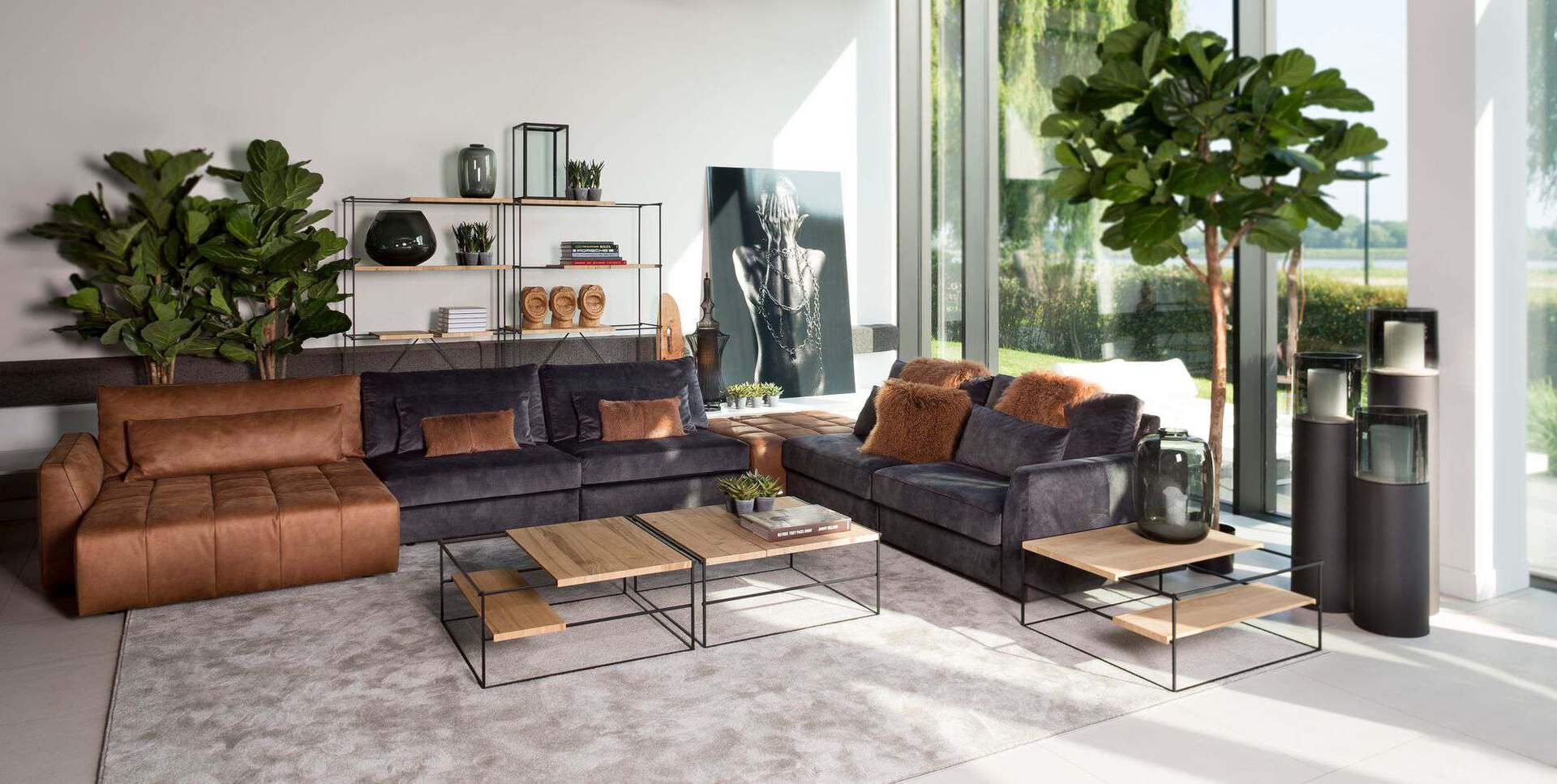 Loungebank hoekbank Adino - Afbeelding 8