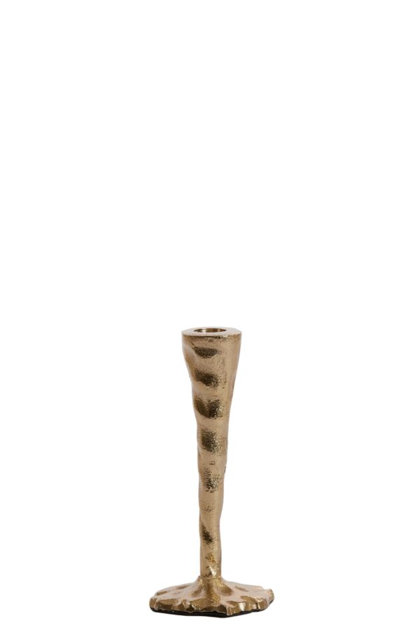 Kandelaar goud small- 9,5x20 cm