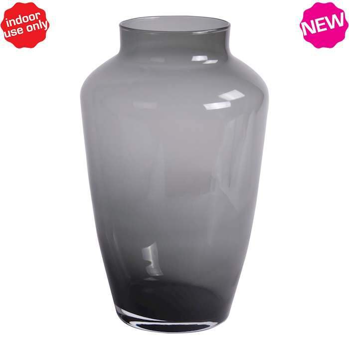 Glazen vaas grijs smoked grey H29 - Afbeelding 19